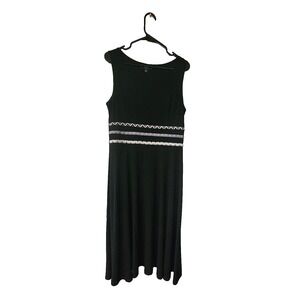Perception Women's Black‎ Stretch Sleeveless Long Dress Size 14